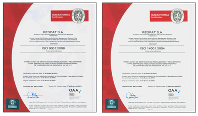 Certificaciones | Respat S.A.